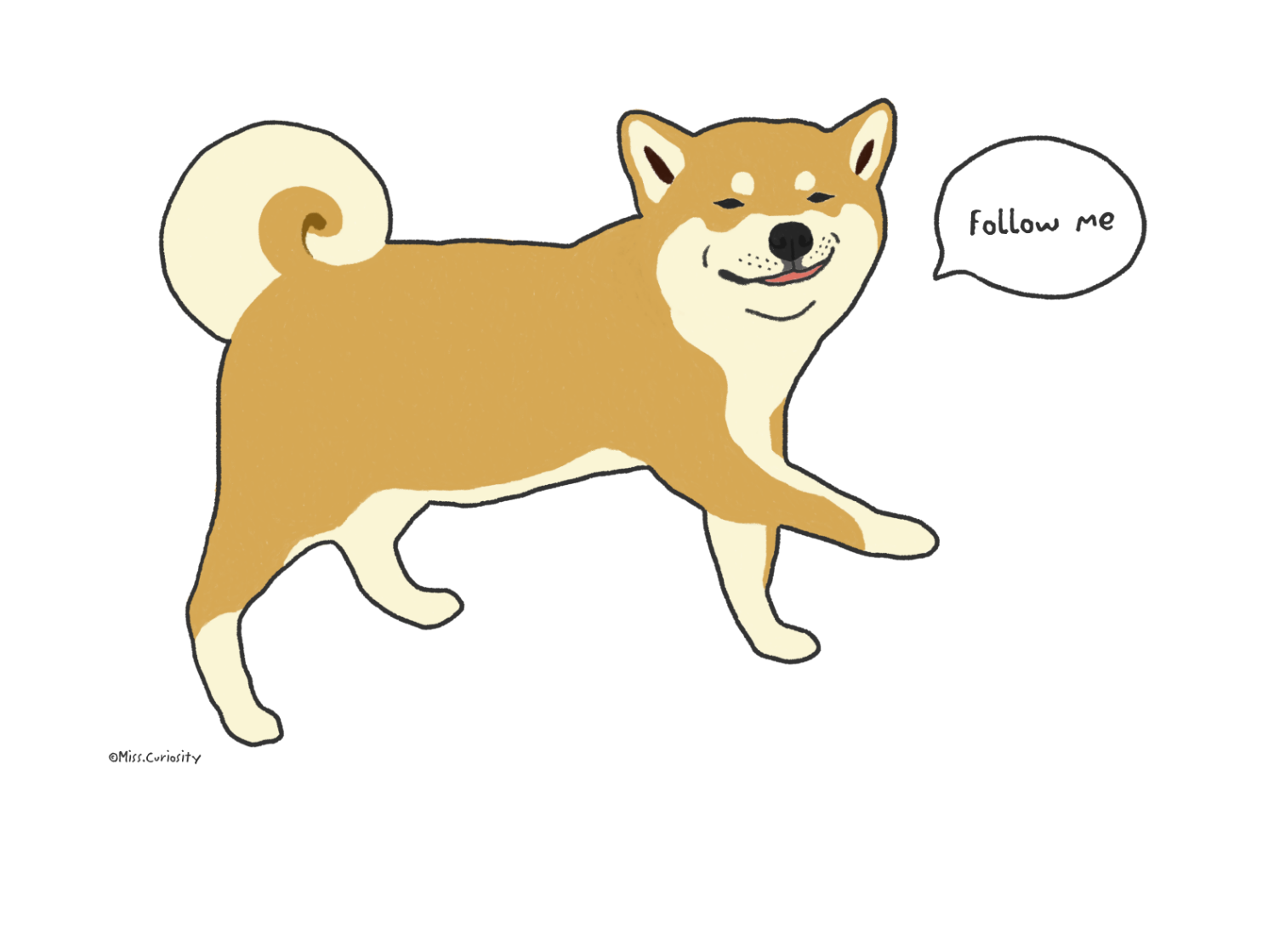 パーカー　Follow me 柴犬