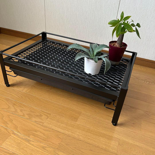 メッシュプランターラック 64cm x 40cm 受け皿付き アガペ グラキリス
