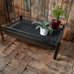 メッシュプランターラック　64cm x 40cm 受け皿付き　アガペ　グラキリス メッシュプランターラック 64cm x 40cm 受け皿付き アガペ グラキリス