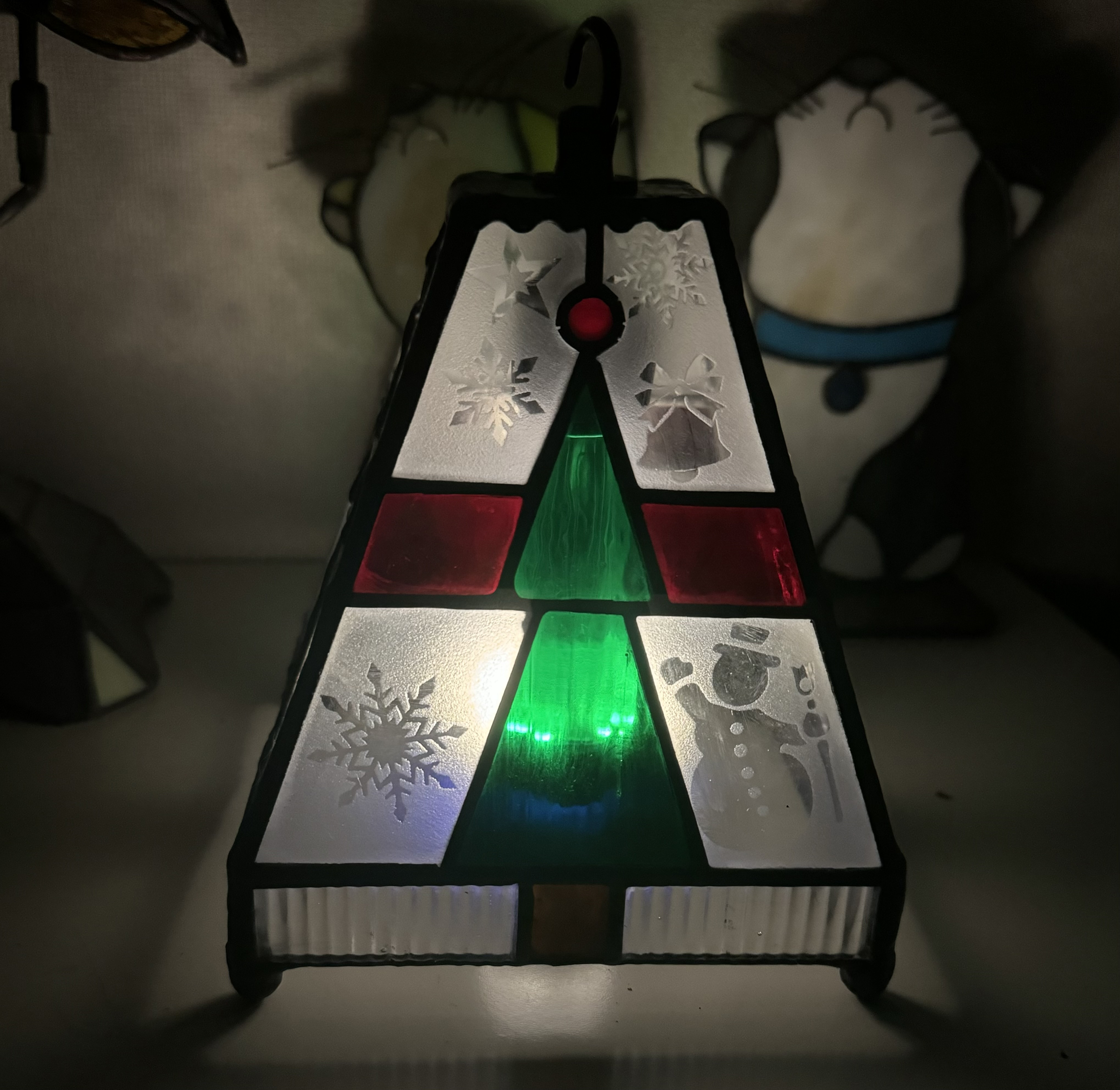 #MerryCreema 光の色とガラス模様を楽しむ 、クリスマス 3.ステンドグラスどこでもランタン