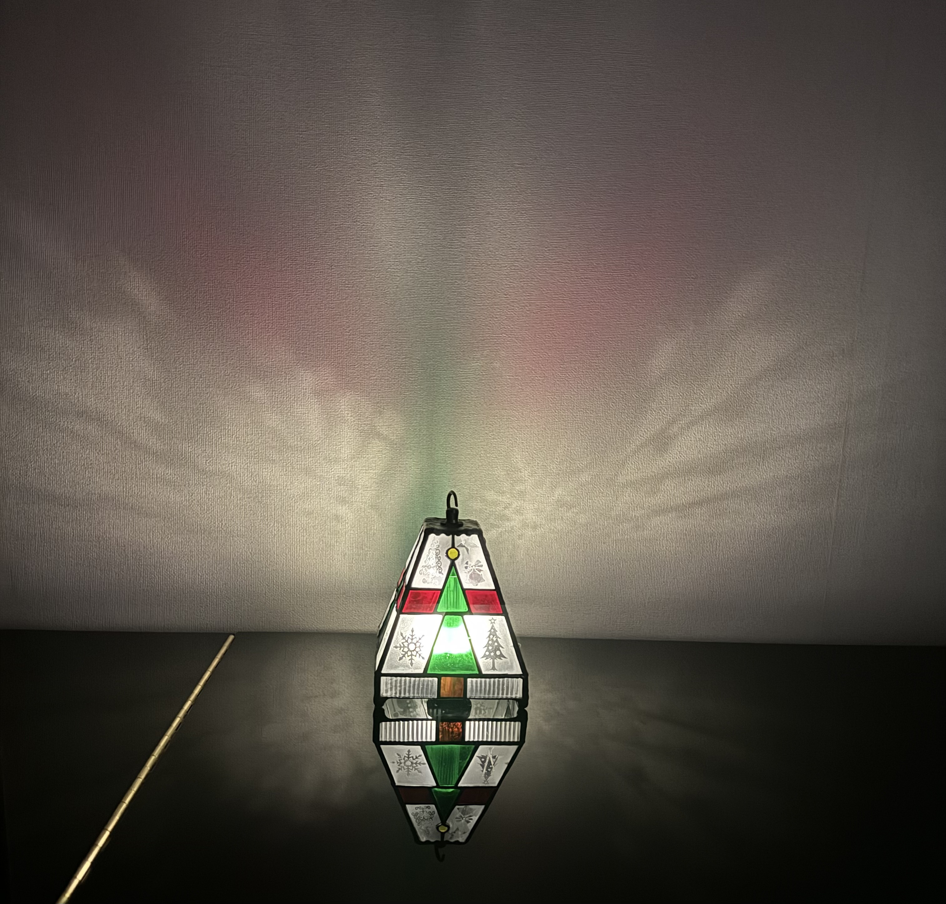 #MerryCreema 光の色とガラス模様を楽しむ 、クリスマス 3.ステンドグラスどこでもランタン