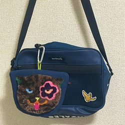 パンチニードル刺繍 さび猫 さびねこ バッグチャーム パスケース