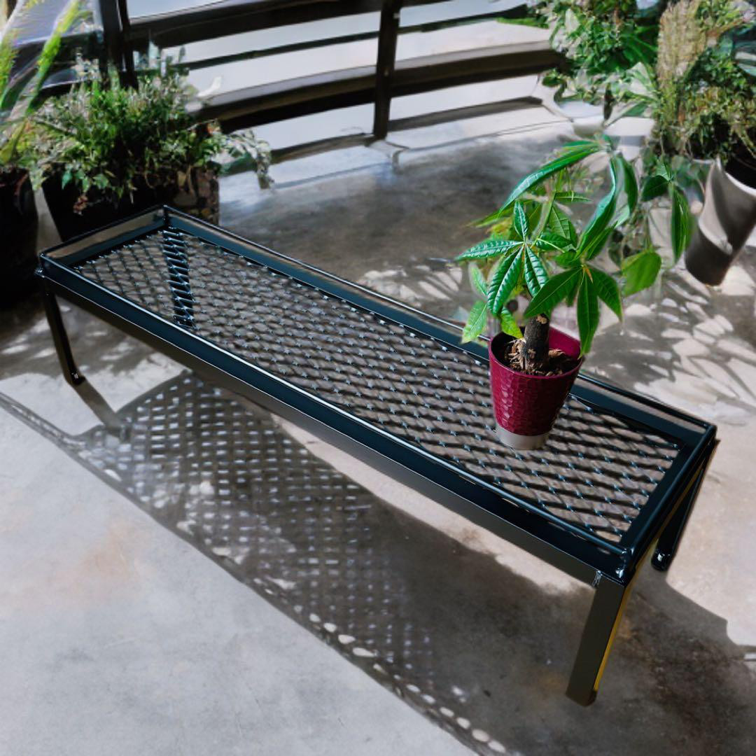 メッシュプランターラック　ブラック　アイアン家具　アガペ　ボタニカル