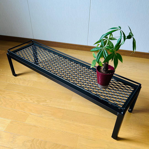 メッシュプランターラック　ブラック　アイアン家具　アガペ　ボタニカル メッシュプランターラック ブラック アイアン家具 アガペ ボタニカル
