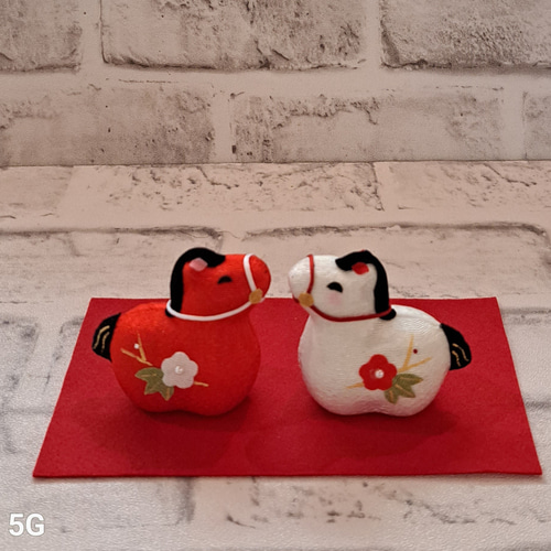 2026 干支飾り 午♡ 午年お正月飾り ちりめん細工人形 卓上タイプ 干支