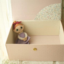 受注製作　リバティ　おもちゃ箱　メモリアルボックス　出産祝い　メドウテイルズ　パステル 2枚目の画像