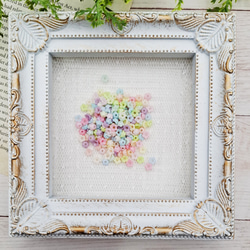 小さなお花のビーズパーツ(パステル)　4.5mm 150個 3枚目の画像