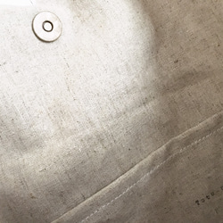 新作★秋マスタード花★トライアングルバック　綿麻　北欧エレガント 8枚目の画像