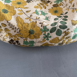 新作★秋マスタード花★トライアングルバック　綿麻　北欧エレガント 7枚目の画像