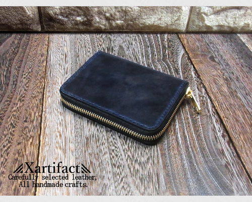 ☆L字ファスナーコンパクト財布　『ROCADO シェルコードバン【MUSEUM】 ☆L字ファスナーコンパクト財布 『ROCADO シェルコードバン【MUSEUM