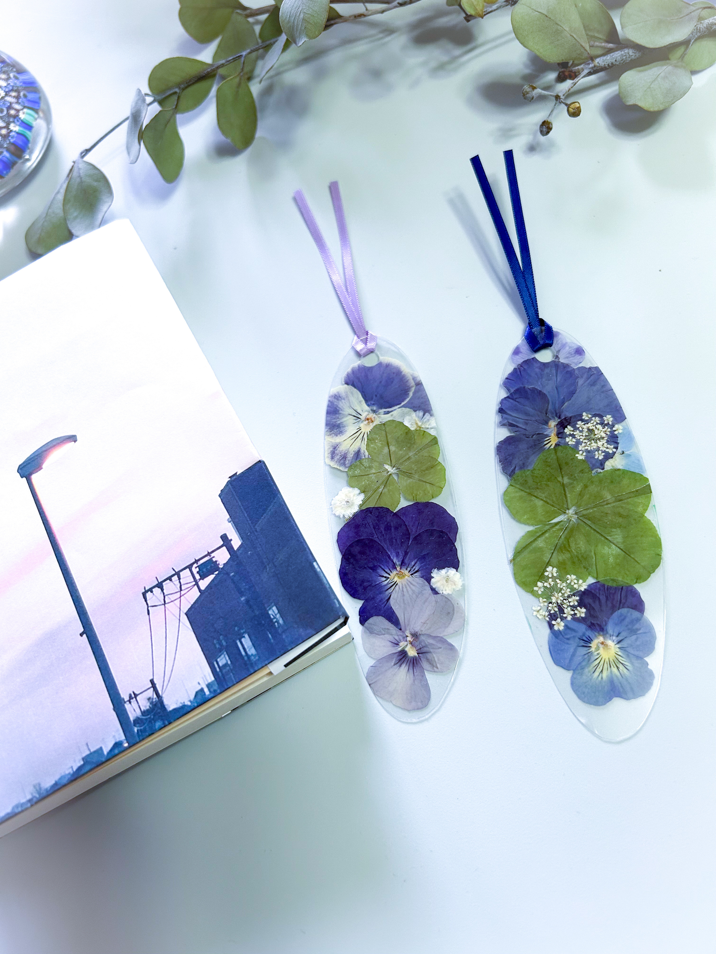 四葉のクローバーしおりブックカバーセット しおり・ブックマーク