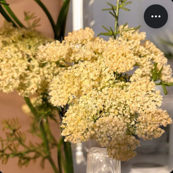 光触媒　人工観葉植物　ウォールグリーン　フェイクグリーン　花器付きレースフラワー 4枚目の画像