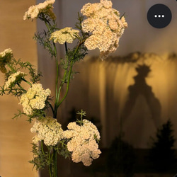 光触媒　人工観葉植物　ウォールグリーン　フェイクグリーン　花器付きレースフラワー 3枚目の画像