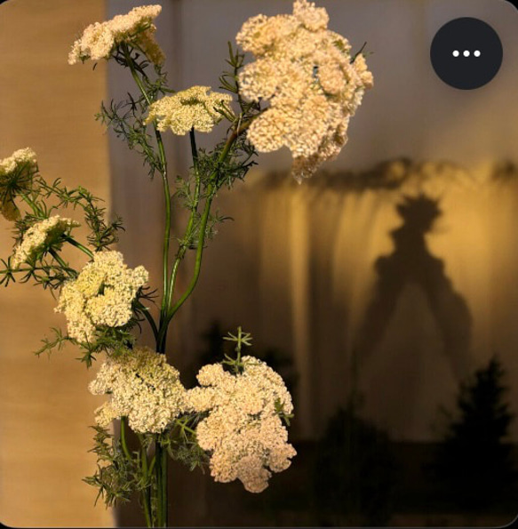 光触媒　人工観葉植物　ウォールグリーン　フェイクグリーン　花器付きレースフラワー 3枚目の画像