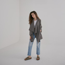 圍裹領大衣 - 混色淺 第8張的照片