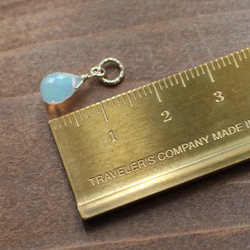 ✨10月誕生石✨ プレシャスオパール＜ドロップ・ブリオレット＞のチャーム（K14GF） 3枚目の画像