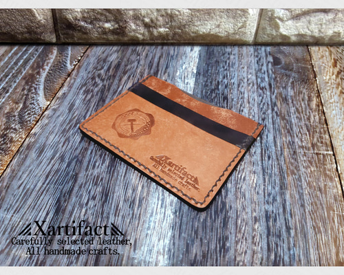 美品 ROCADO／シェルコードバン ロカド 二つ折り名刺入れ カードケース!! ロカド社製シェルコードバン【