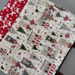 再販2025ドイツのクリスマス　もみの木　教会　ダビデの星　巾着ポーチ　巾着バッグ　マッシュルーム 3枚目の画像