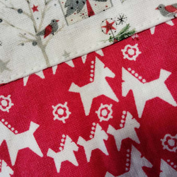 再販2025ドイツのクリスマス　もみの木　教会　ダビデの星　巾着ポーチ　巾着バッグ　マッシュルーム 6枚目の画像