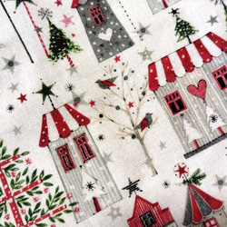 再販2025ドイツのクリスマス　もみの木　教会　ダビデの星　巾着ポーチ　巾着バッグ　マッシュルーム 4枚目の画像