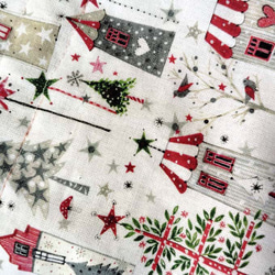 再販2025ドイツのクリスマス　もみの木　教会　ダビデの星　巾着ポーチ　巾着バッグ　マッシュルーム 7枚目の画像