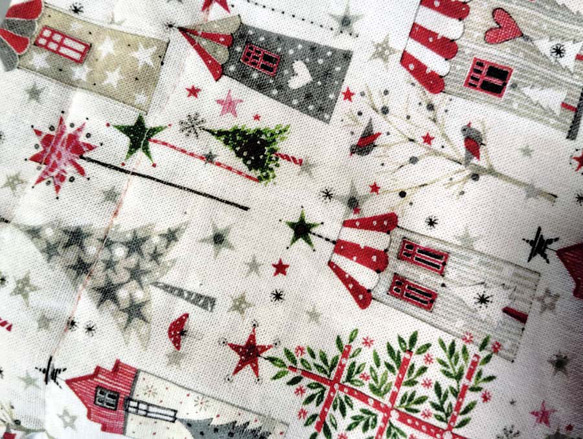 再販2025ドイツのクリスマス　もみの木　教会　ダビデの星　巾着ポーチ　巾着バッグ　マッシュルーム 7枚目の画像