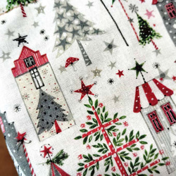 再販2025ドイツのクリスマス　もみの木　教会　ダビデの星　巾着ポーチ　巾着バッグ　マッシュルーム 5枚目の画像