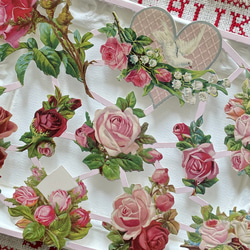 ピンク花束　ブーケ　クラフトパンチ　アルバム素材　寄せ書き　色紙退職卒業 グリーン花束 ブーケペーパーフラワー クラフトパンチ アルバム素材