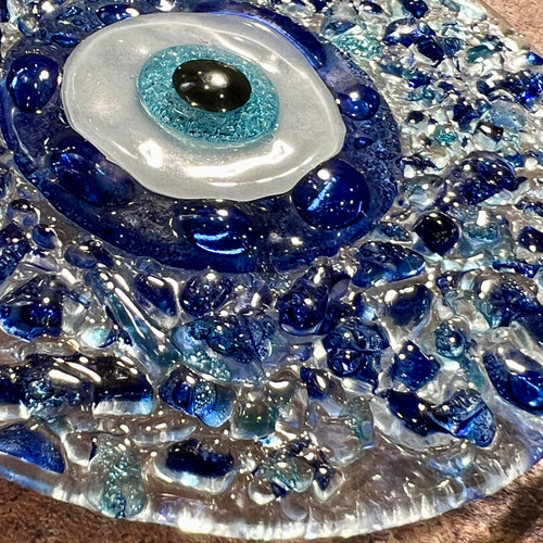 ハンドメイド ナザールボンジュウ壁飾り 1点物 タペストリー・壁掛け
