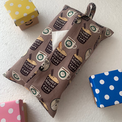 エコティッシュカバー☆マスクストッカー♪行ってみたいな♡白くまカフェ♪くすみ2カラー 1枚目の画像