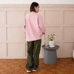 大人のスウェット ビックシルエット 柔らか ドルマンスリーブトレーナー　ピンク　0748PK 7枚目の画像