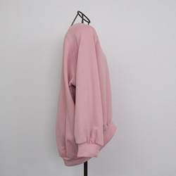 大人のスウェット ビックシルエット 柔らか ドルマンスリーブトレーナー　ピンク　0748PK 11枚目の画像