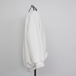 大人のスウェット ビックシルエット 柔らか ドルマンスリーブトレーナー　ホワイト　0748WH 12枚目の画像