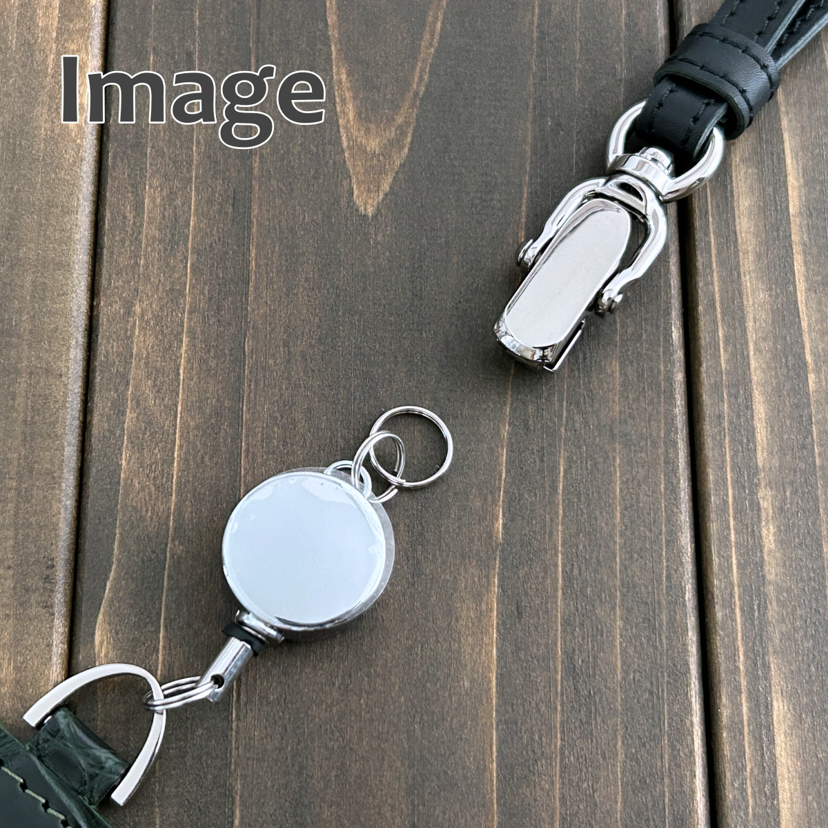 クロコダイル IDホルダー ピーコックブルー