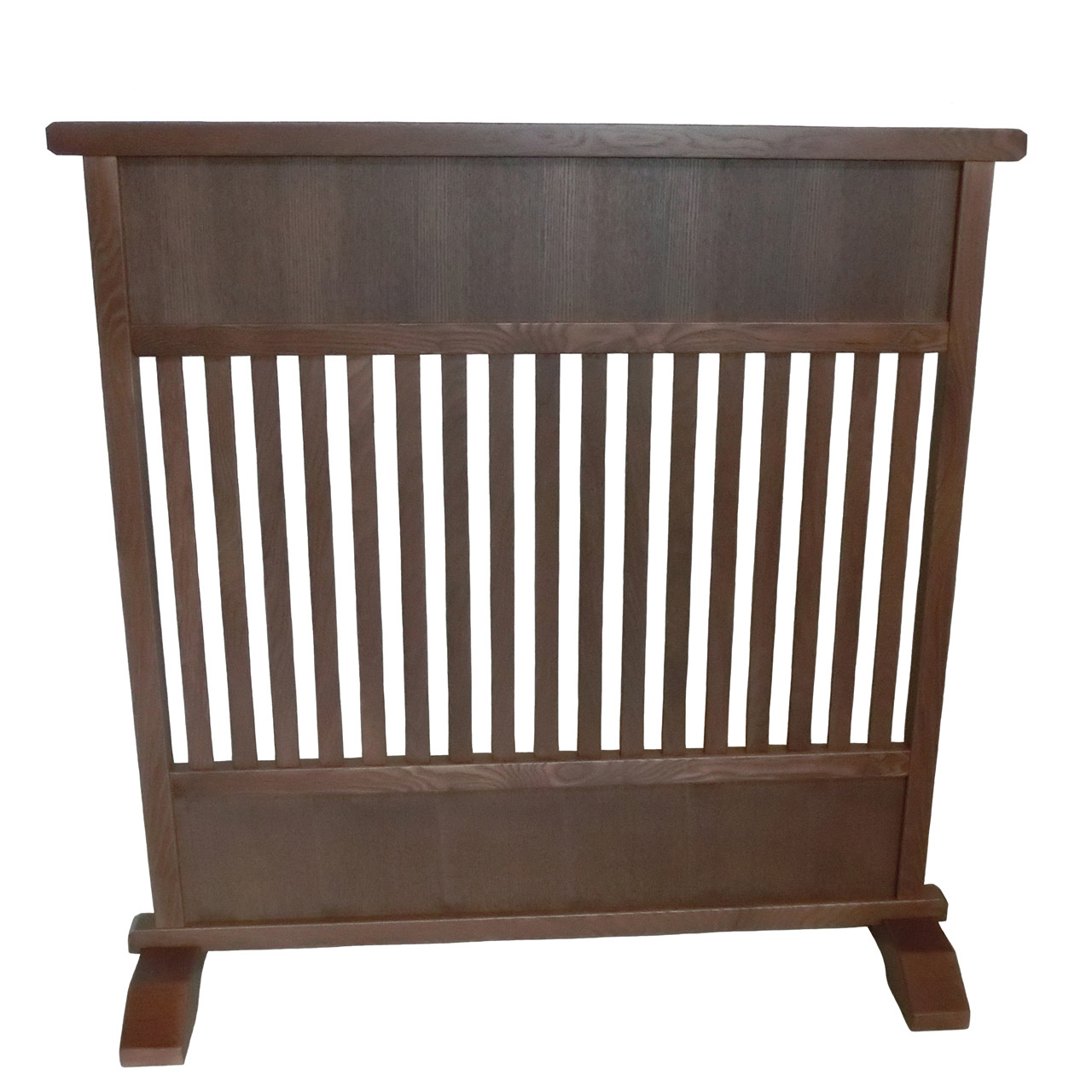 杢目が美しい ブラウン 間仕切り 和風衝立 ④ W90xD30xH90