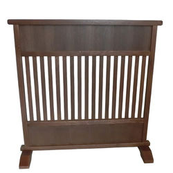 衝立 木簾 3連 スクリーン パーテーション ダークブラウン木簾