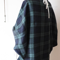 １点のみ♡ブラックウォッチリネンのゆるプル 6枚目の画像