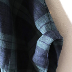 １点のみ♡ブラックウォッチリネンのゆるプル 2枚目の画像