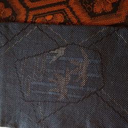 【新品】正絹　半幅帯　大島　リバーシブル　長尺 6枚目の画像