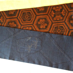 【新品】正絹　半幅帯　大島　リバーシブル　長尺 2枚目の画像