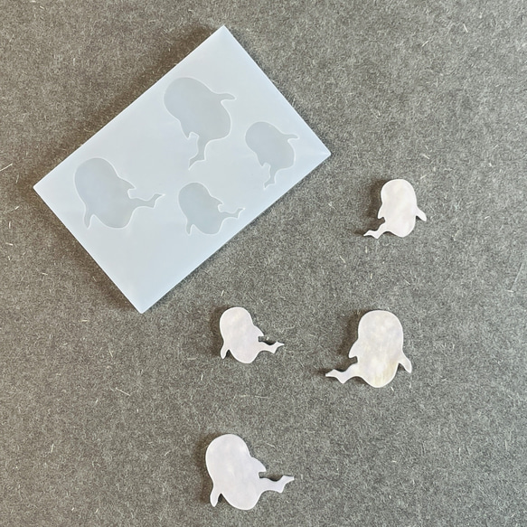 No.601 オバケA　シリコンモールド　おばけ 型　レジン　ghost 2枚目の画像