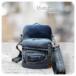 ☆デニムリメイク☆3wayショルダーバッグ❥ハンドメイド❥ 7e653d062b5d6e94e89f24049f83e0