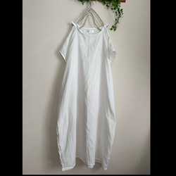 ふんわり白ダブルガーゼcotton100%ロングワンピース★パジャマ★ルームウェア 1枚目の画像