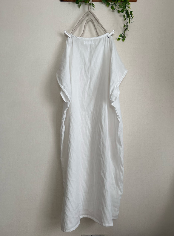 ふんわり白ダブルガーゼcotton100%ロングワンピース★パジャマ★ルームウェア 3枚目の画像