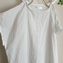 ふんわり白ダブルガーゼcotton100%ロングワンピース★パジャマ★ルームウェア 2枚目の画像