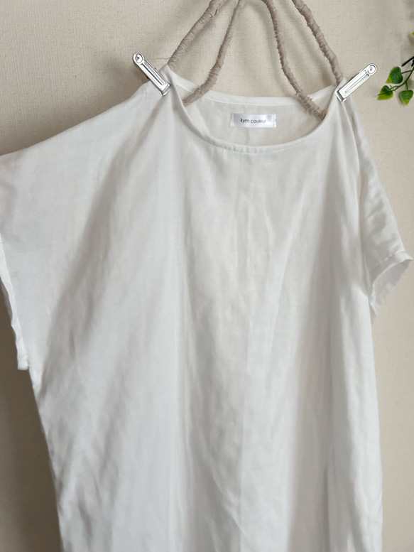 ふんわり白ダブルガーゼcotton100%ロングワンピース★パジャマ★ルームウェア 2枚目の画像