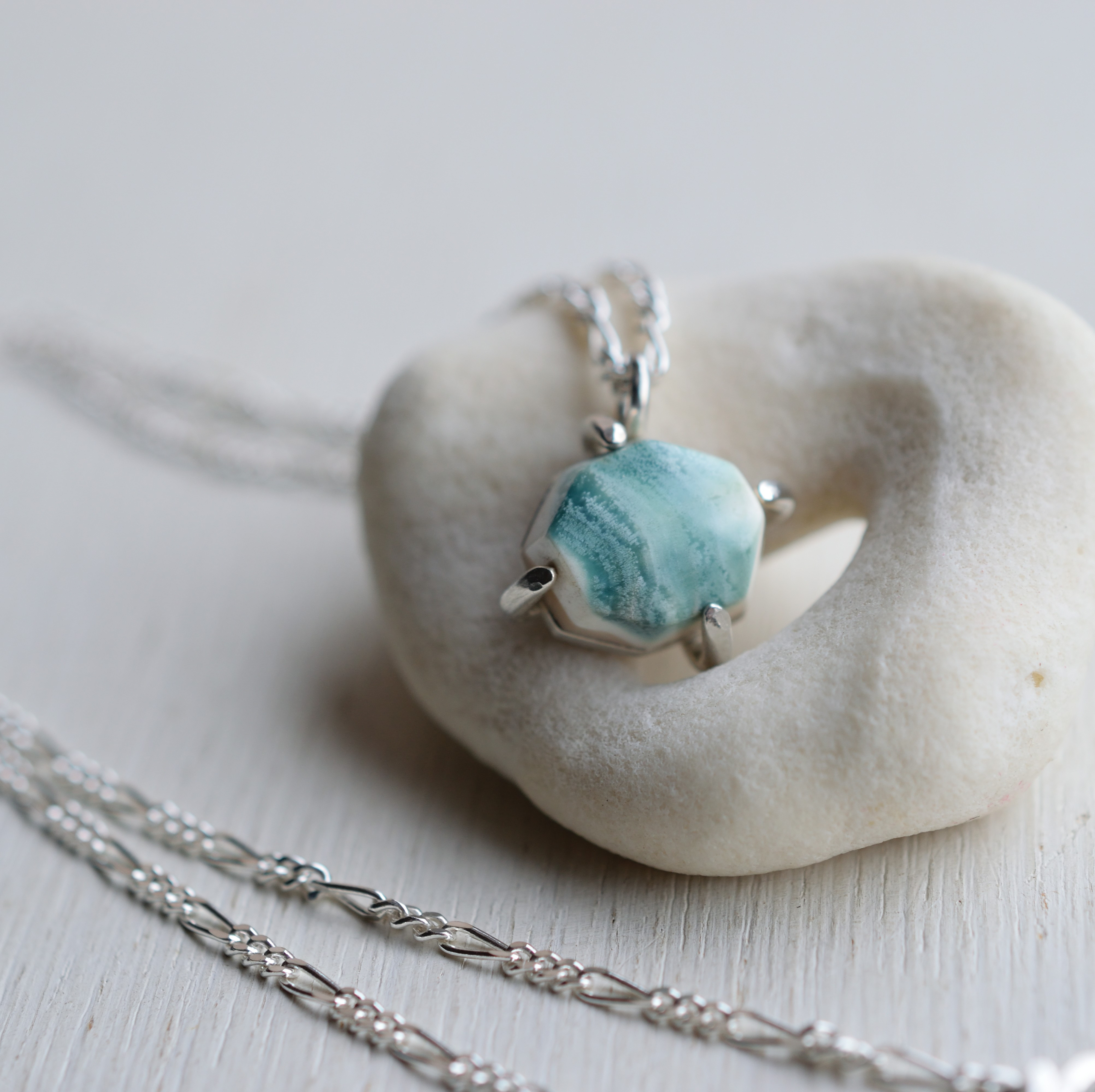 夜光貝　シルバーネックレス（B）