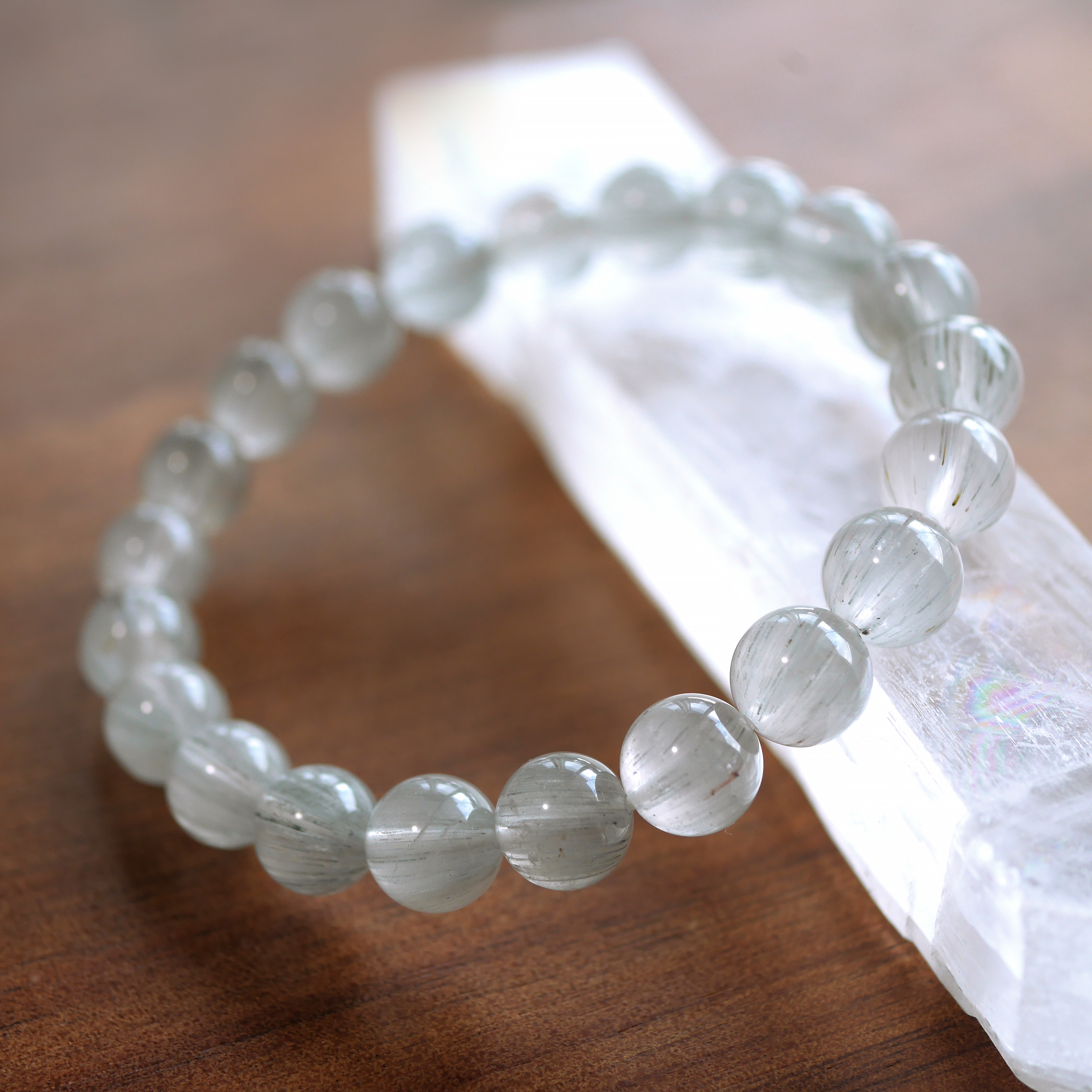 【特価】レア☆ブレスレット☆ブルールチルクォーツ（9.7mm）220545