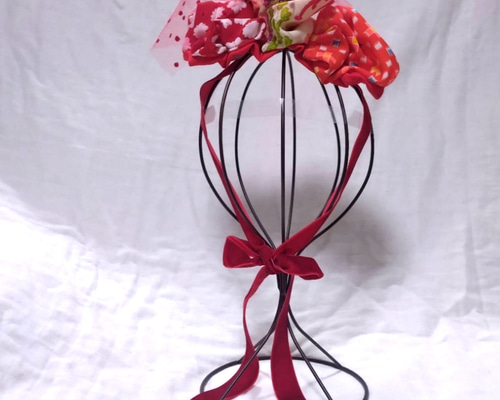 10043】七五三☆顎紐リボン別途☆ひな祭り・成人式・髪飾り・ヘッド