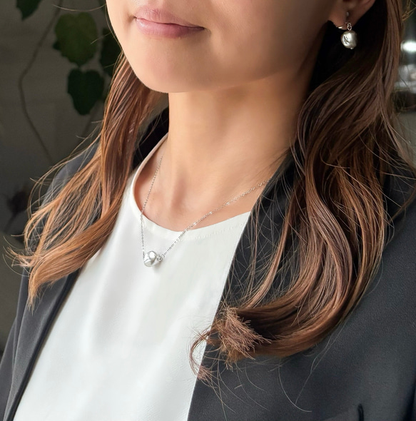 【ラッピング付き✴︎*】選べる2点SET★貝パールネックレスとピアス/イヤリング★Xmasギフト 9枚目の画像